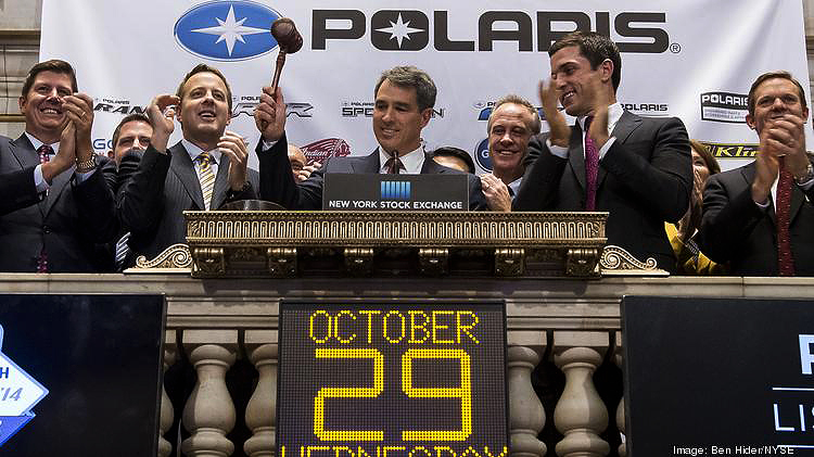 Scott Wine, CEO von Polaris, beendet das Börsengeschäft an der Wall Street am 29. Okt 2014